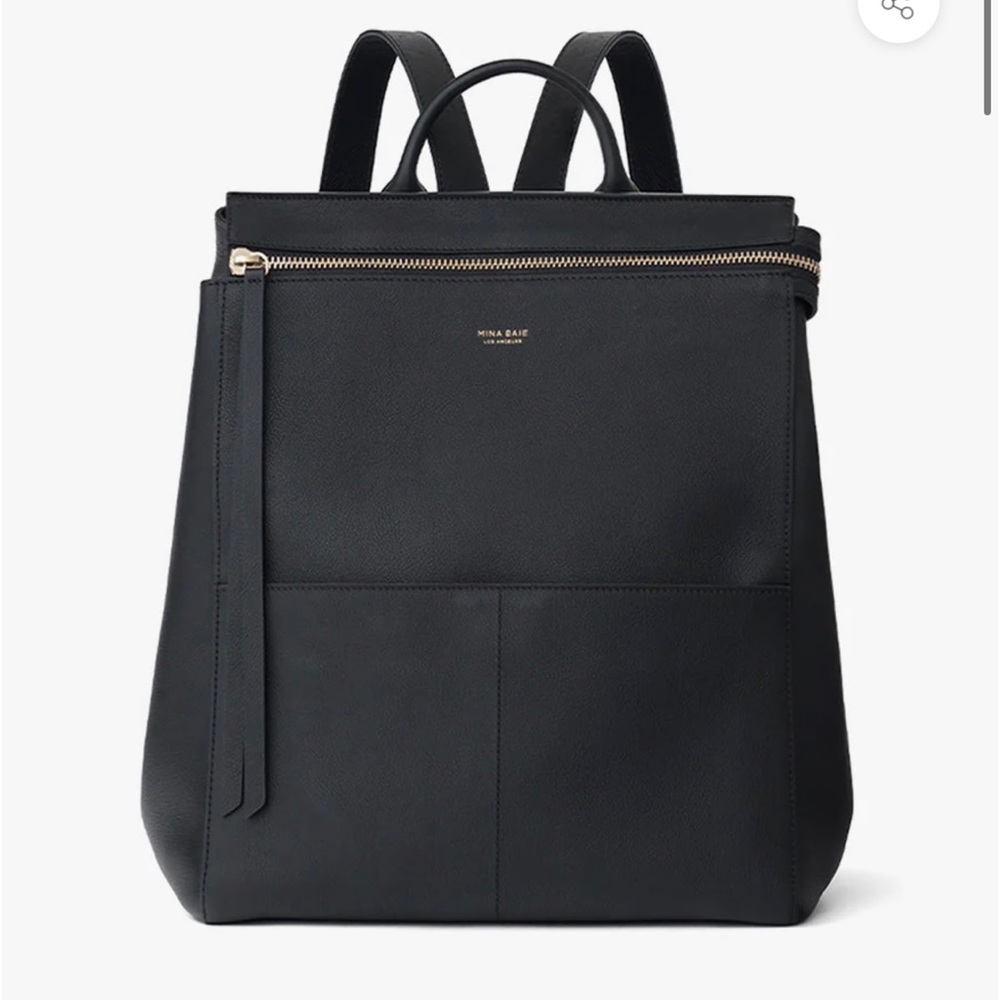 Mina Baie large size Harper Leather diaper backpack & accessories